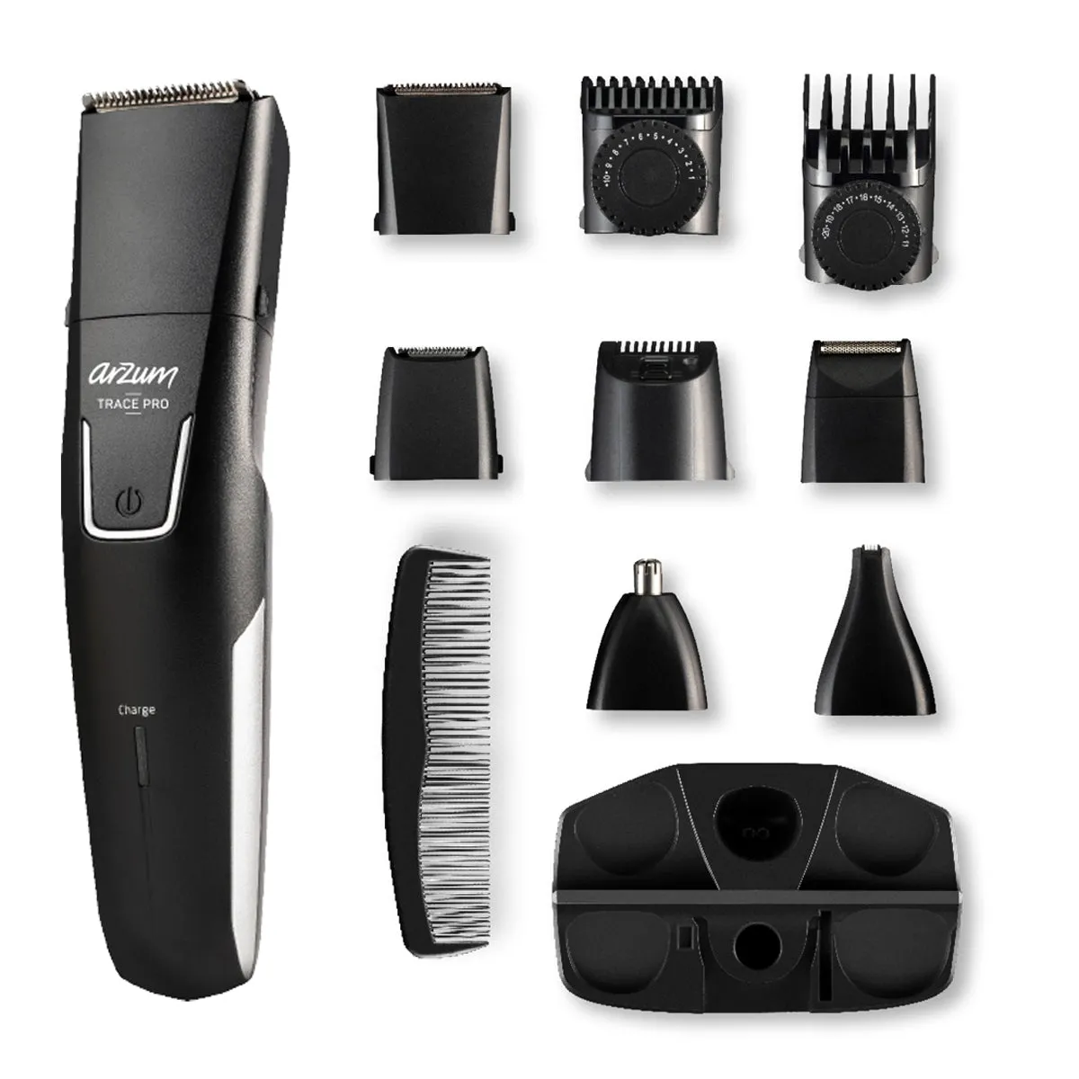 Arzum Tremmer Stainless Steel Blades, Resistance 60Min, 4Attachments, Black