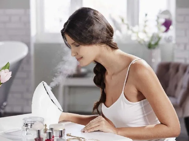 Beurer Facial Sauna- (Va) White Facial Sauna Moisturizes The Face With Ion Technology Open