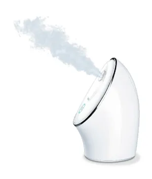 Beurer Facial Sauna- (Va) White Facial Sauna Moisturizes The Face With Ion Technology Open