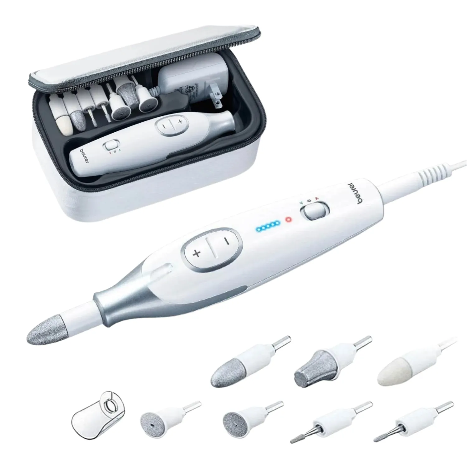Beurer Manicure & Pedicure Set White 7 In 1It Works On 15 Levels Removes, White