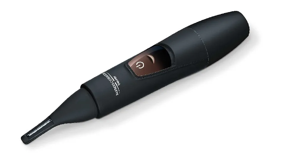 Beurer Precision Trimmer Black Two Appendices Nose And Ear Hair Removal Blades Made Of