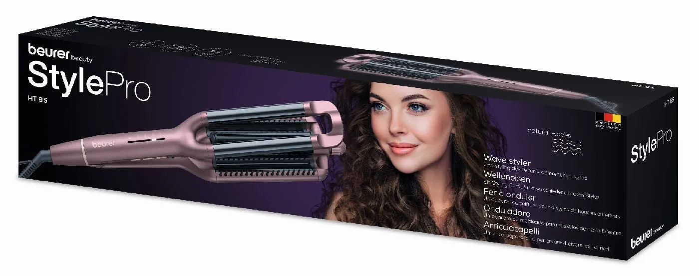 Beurer Wave Styler Ceramic Tool, 320-410Watts,4 in 1 Works on Three Curling Irons, Pink