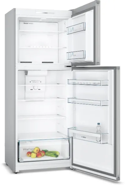 Bosch  Free Standing Fridge with Freezer, Stainless Steel Look, 328Lit
