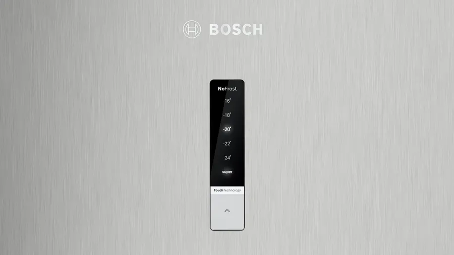 Bosch  Free Standing Fridge with Freezer, Stainless Steel Look, 328Lit