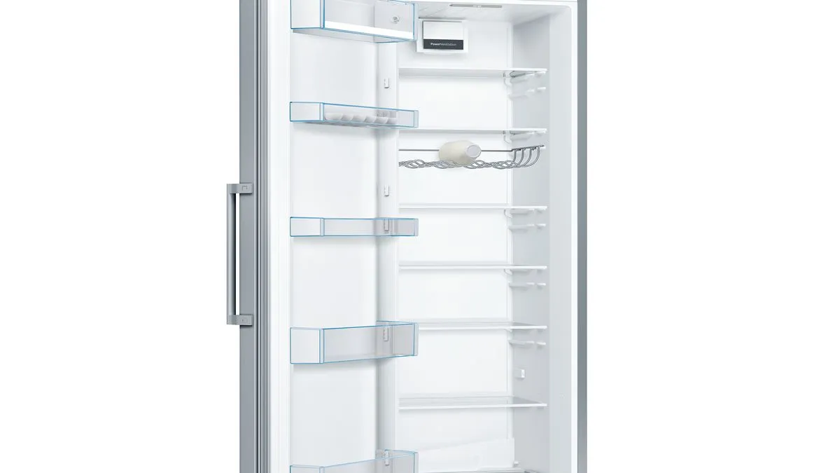 Bosch Refrigerator A   Freestanding 186*60Cm, 348Lit, Stainless Steel