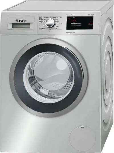 BOSCH Washing Machine Front Load A   , 1380RPM, 8KG, Silver inox