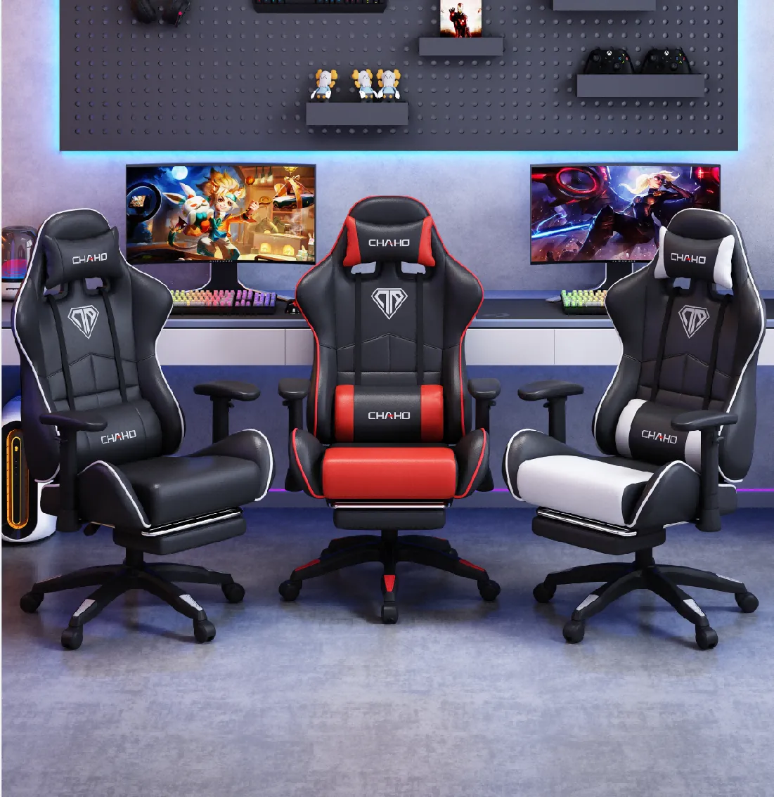 Chaho Gaming Chair with Footrest and Massage