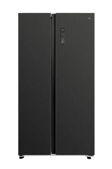 CHiQ Side by Side Refrigerator A , 525Lit, No Forest, Fast Cooling System, Glass Shelf, Dark Inox