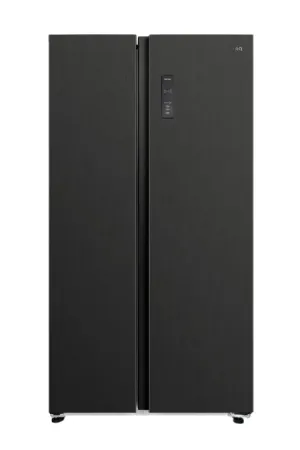 CHiQ Side by Side Refrigerator A , 525Lit, No Forest, Fast Cooling System, Glass Shelf, Dark Inox