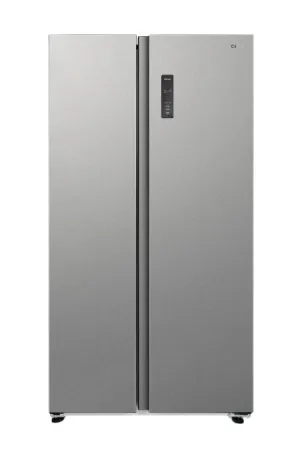 CHiQ Side by Side Refrigerator A , 525Lit, No Forest, Fast Cooling System, Glass Shelf, Inox