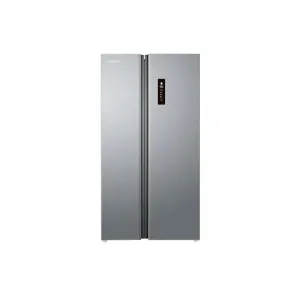 Daewoo Refrigerator Sibe by Side A  , No frost, 488Lit, Silver