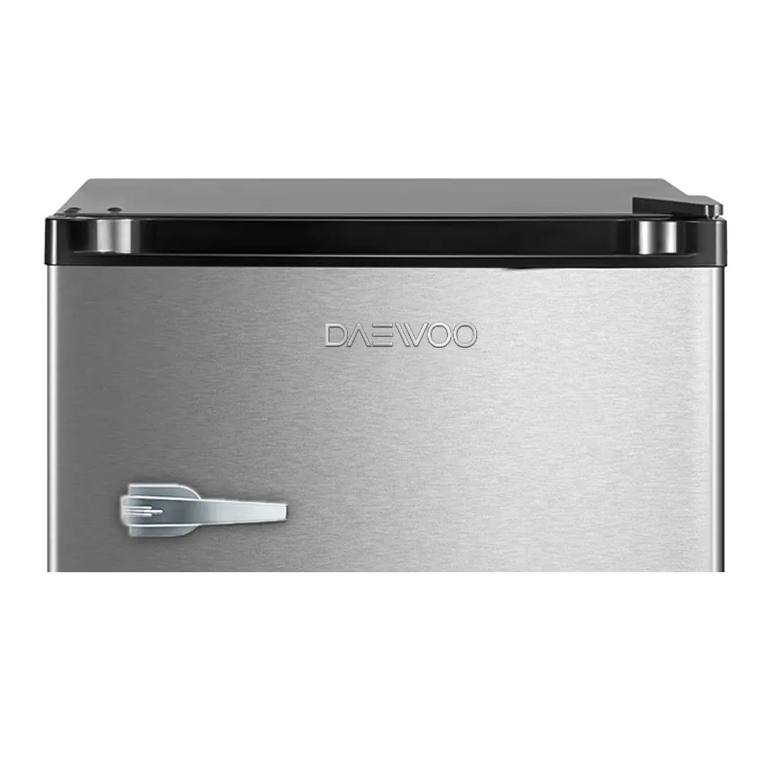 Daewoo Refrigerator Single Door, 85 Lit, Metal Handle, Stainless Steel, A 