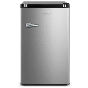 Daewoo Refrigerator Single Door, 85 Lit, Metal Handle, Stainless Steel, A 