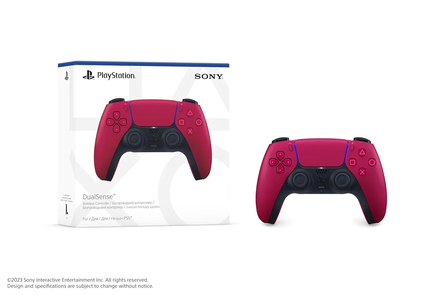 DualSense Wireless Controller for PS5, Cosmic Red, AR