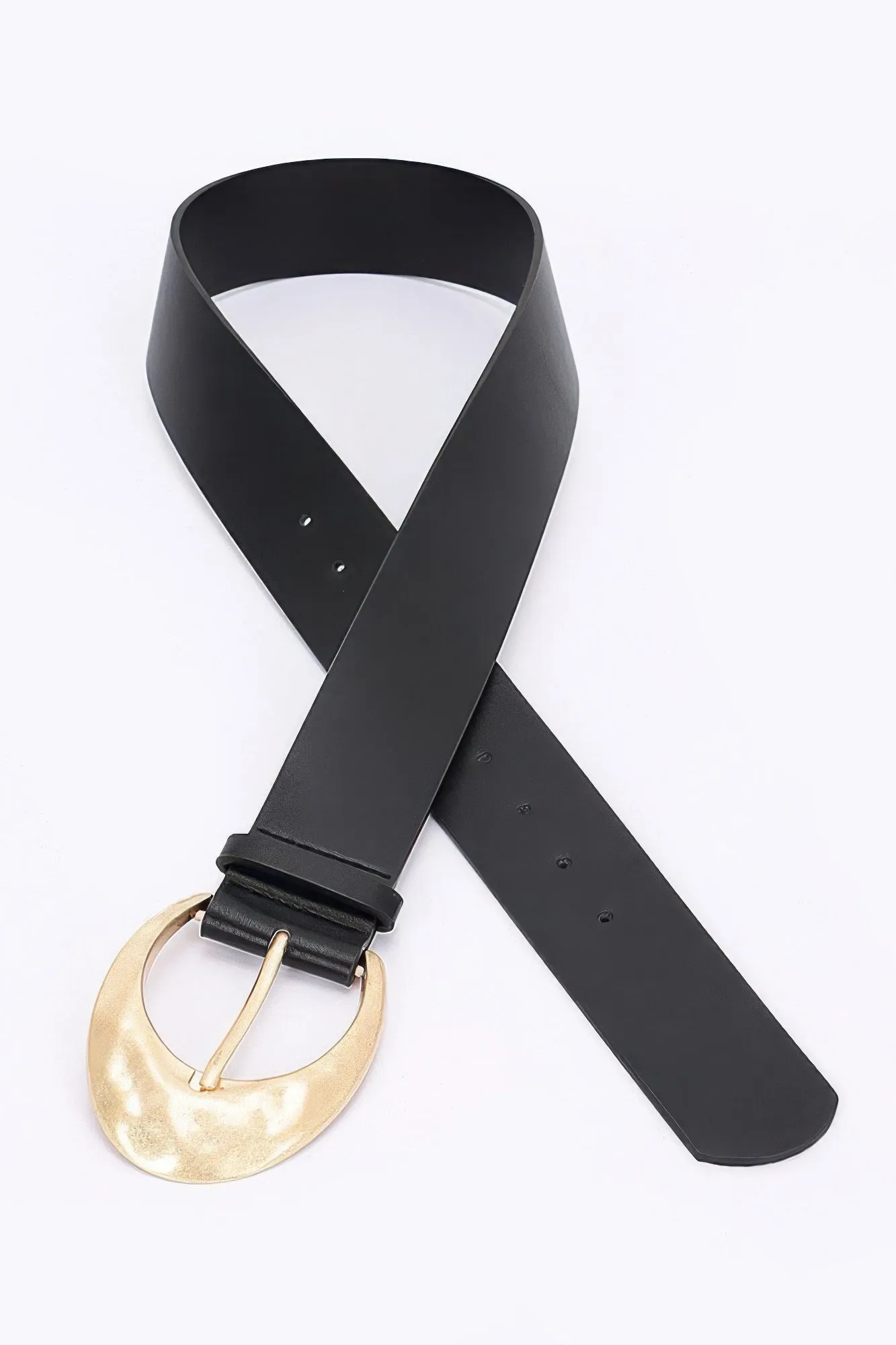 FASHNZFAB Metal Buckle Pu Belt