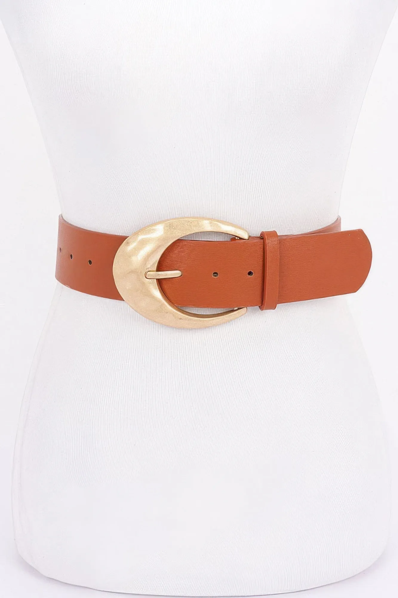 FASHNZFAB Metal Buckle Pu Belt