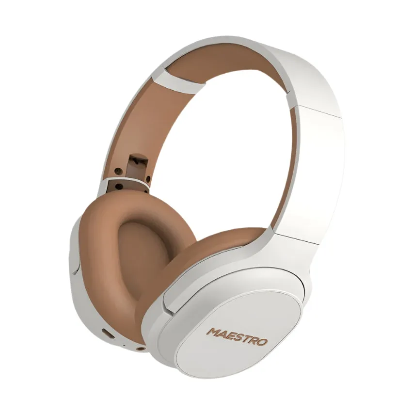 Goui Maestro Native Headset, Bluetooth, White/ Brown