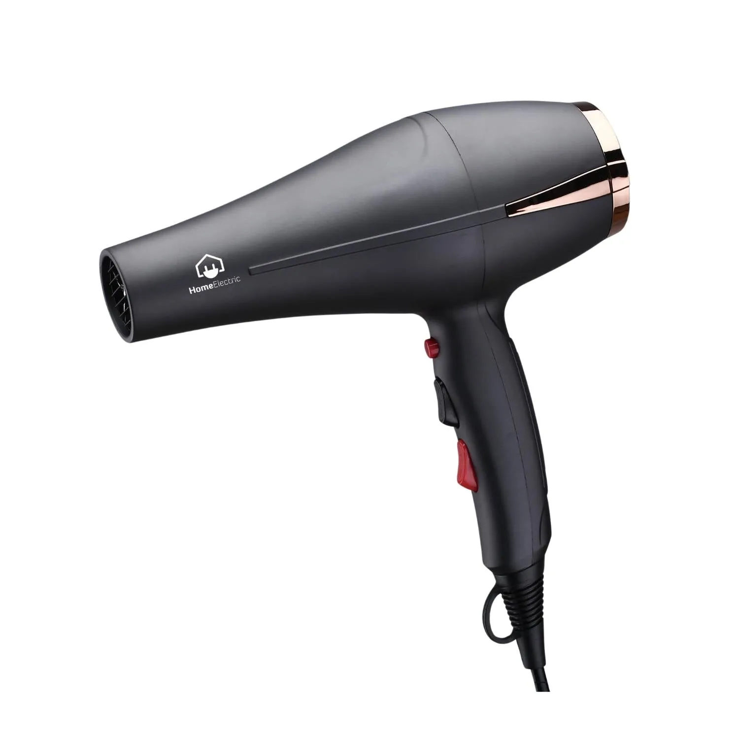 Home Electric Hair Dryer 2200 W Black Ac Motor Two Speed Four Temperature Collin