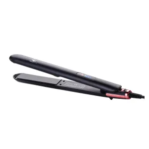 Home Electric Hair Straightener Ceramic 30W Black 20 Mm Plates Heat 220 C Flar Iron With