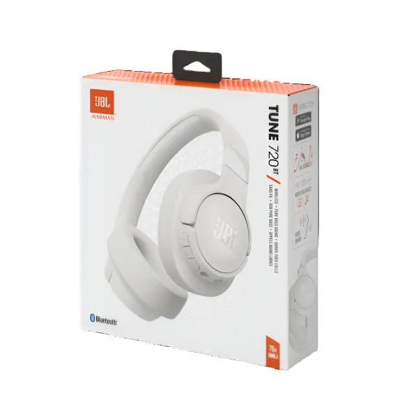 JBL Tune Wireless Oer-Ear Headphones, Pure Bass sound, BT 5.3, up to 76 hours, White