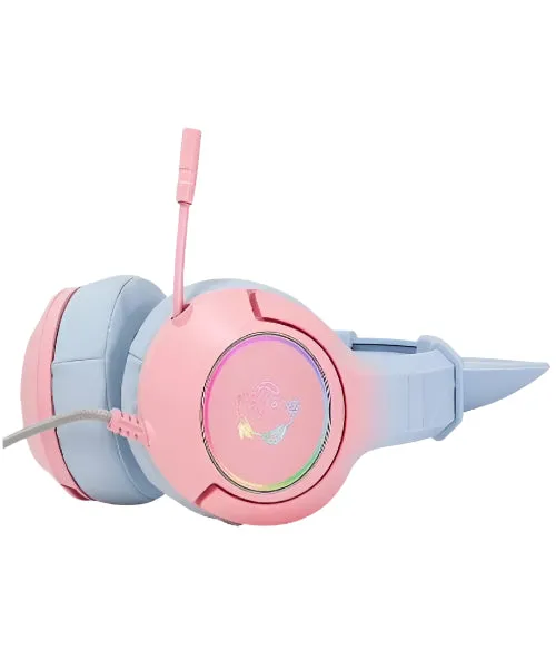 ONIKUMA RGB Gaming Headset 3.5 Mm & USB, Mic and Noise Cancellation, Blue
