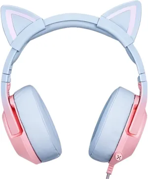 ONIKUMA RGB Gaming Headset 3.5 Mm & USB, Mic and Noise Cancellation, Blue