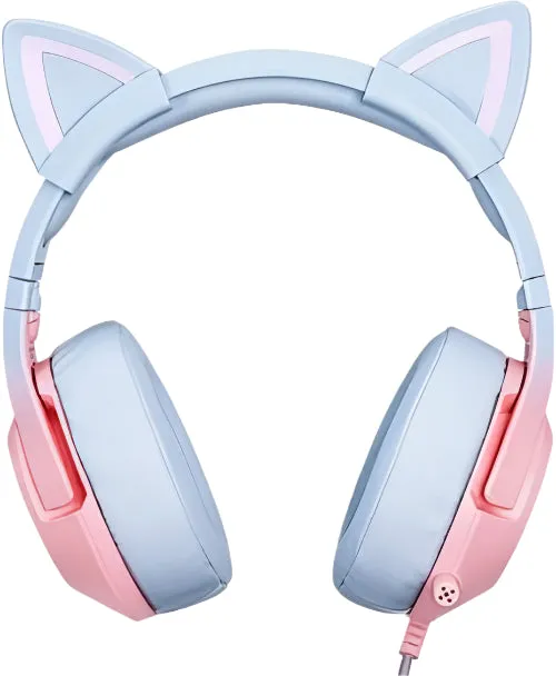ONIKUMA RGB Gaming Headset 3.5 Mm & USB, Mic and Noise Cancellation, Blue