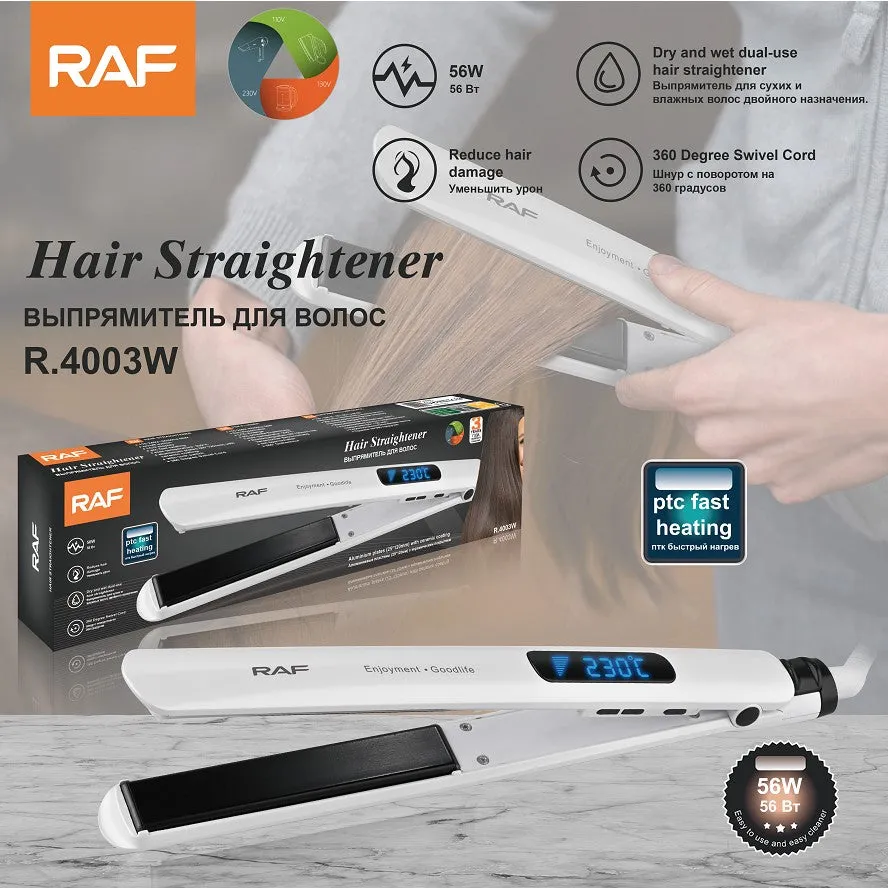RAF Hair Straightener, 56Watts, White