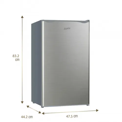 SAMIX Mini Bar  Fridge 6 Foot, A , Single Door, Silver 