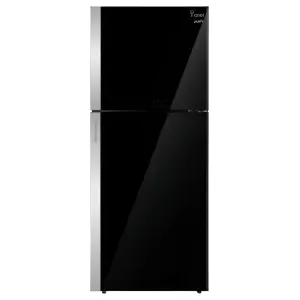 SAMIX Top Mount Refrigerators, 440Lit, Glass Black