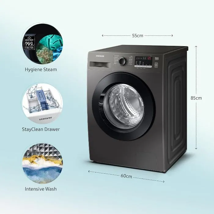 Samsung Front Loading Washer A   , 7KG, 1200RPM, 12Programs, Silver