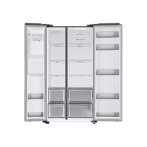 Samsung Refrigerator Side by Side A , Space Max Technology, 609Lit, Silver