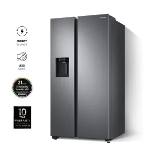 Samsung Refrigerator Side by Side A , Space Max Technology, 609Lit, Silver