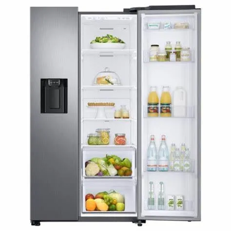 Samsung Refrigerator Side by Side A , Space Max Technology, 609Lit, Silver