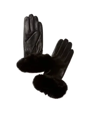 Surell Accessories Leather Gloves