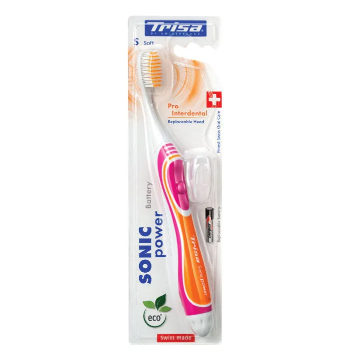 Trisa Toothbrush, Sonic Power Pro Interdental Soft, Muti Color