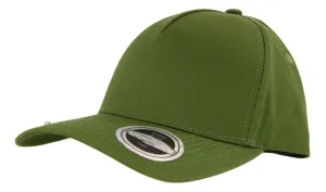 UFLEX 5 Panel Snapback Curved Cap - Olive