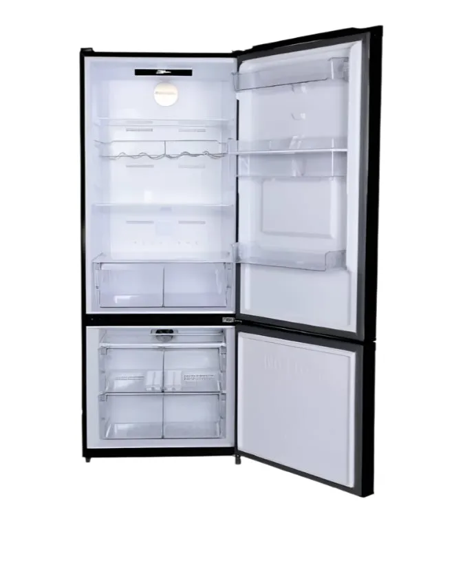 UNIONAIRE Top Mount Refrigerator, 545Lit, Black Glass