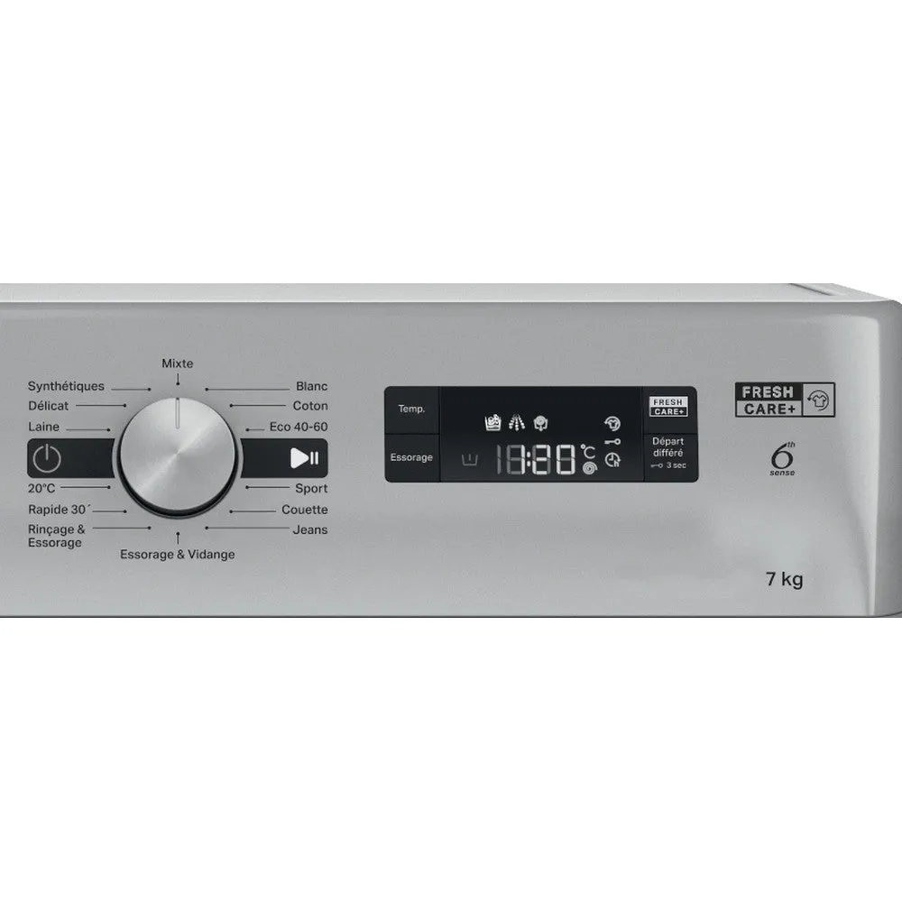 Whirlpool Washing Machine A   , 7KG, 1200RPM,6 Sense FreshCare , Silver