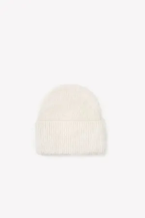 Women's Alpaca Beanie In Arctic White